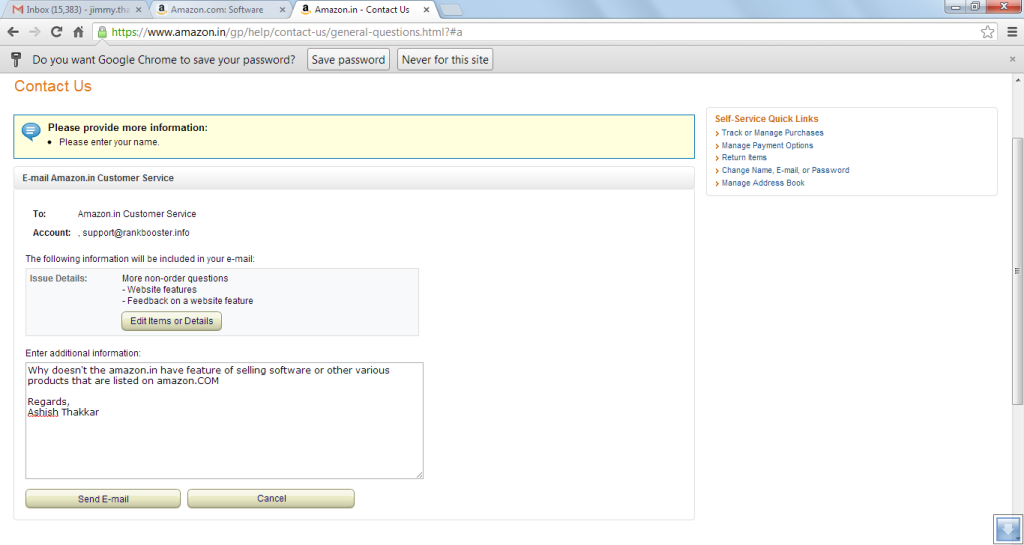 amazon.in contact us bug